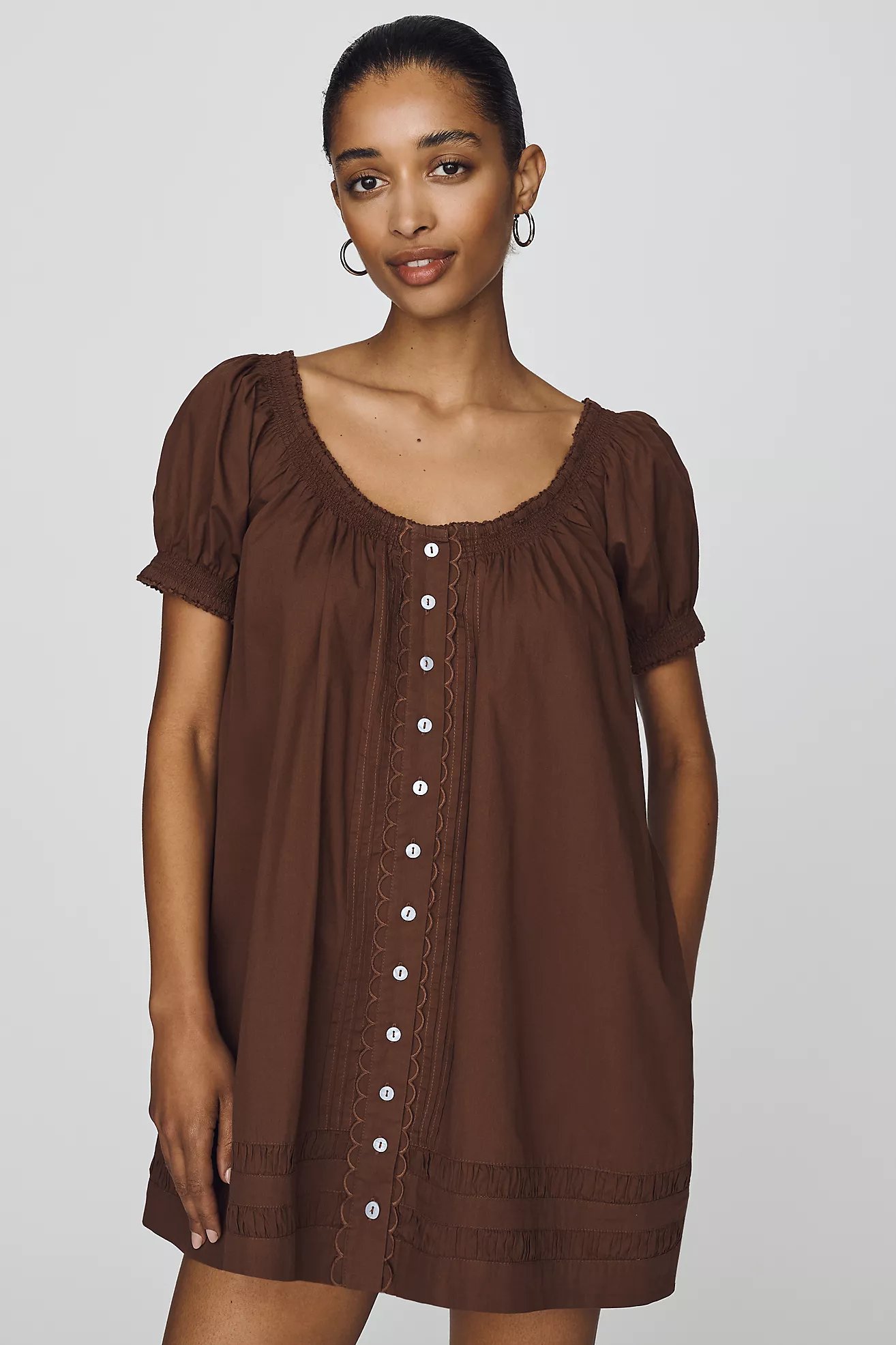 Damson Madder Jayne Mini Dress, 100% natural fabric dresses