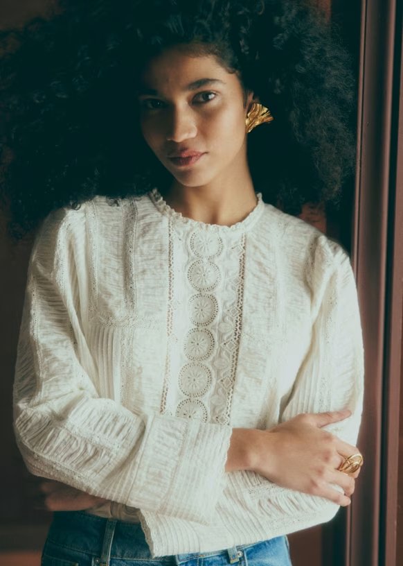 Sézane Bamba Shirt , 100% natural fabric tops