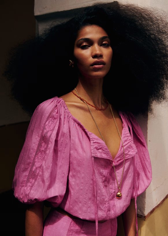 Sézane Liva Blouse, 100% natural fabric tops