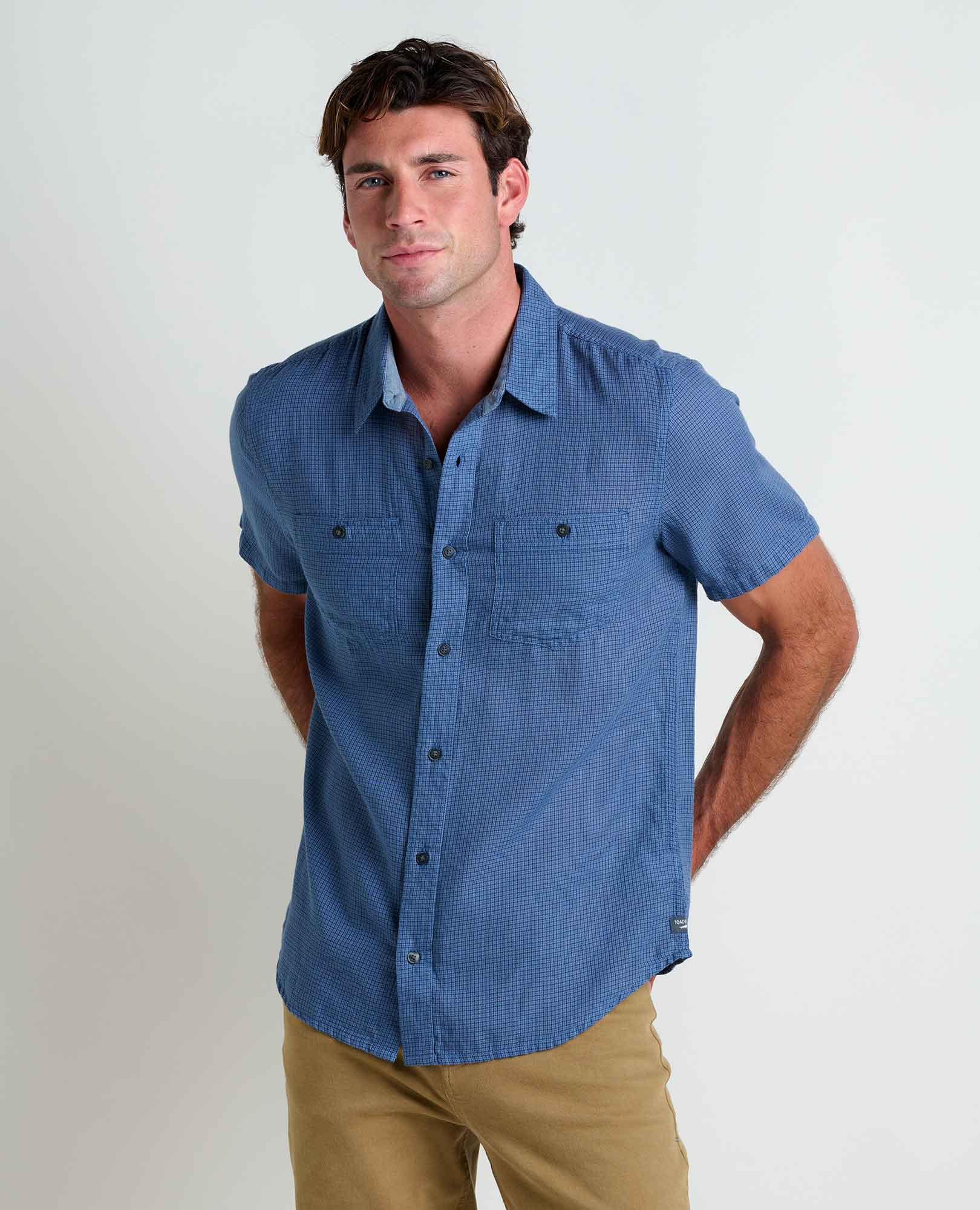 Toad&Co Men's Honcho Short Sleeve Shirt, 100% natural fabric shirts