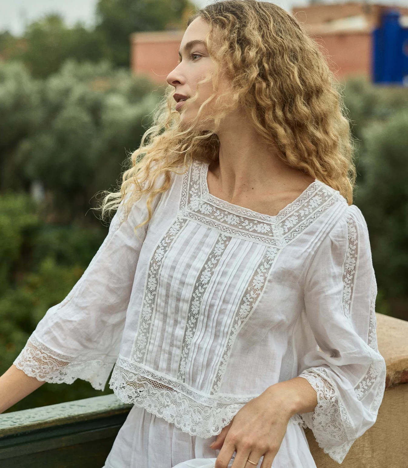 DOEN Solstice Top - Salt, 100% natural fabric tops