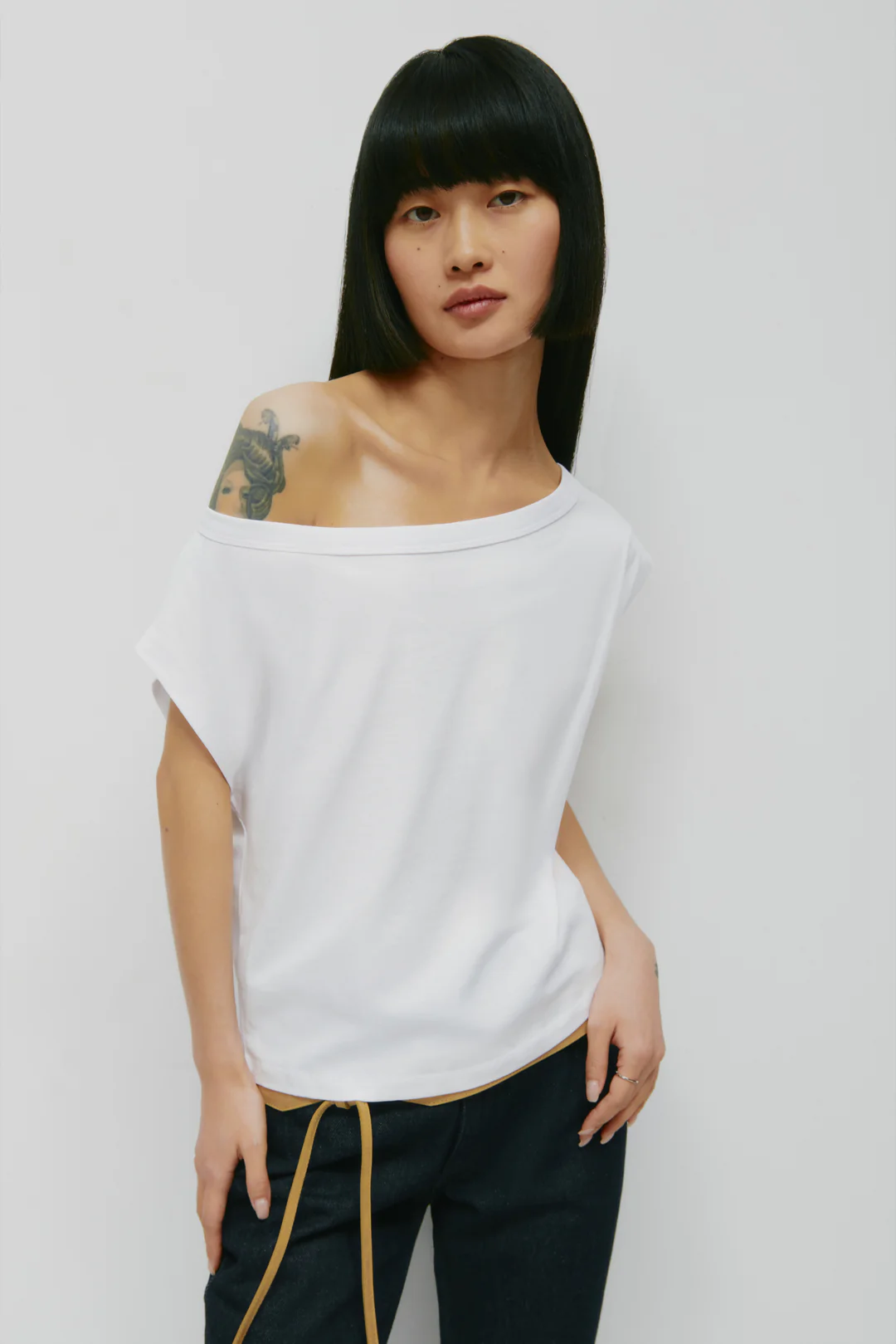 Kotn Women's Off Shoulder Tee, 100% natural fabric tops
