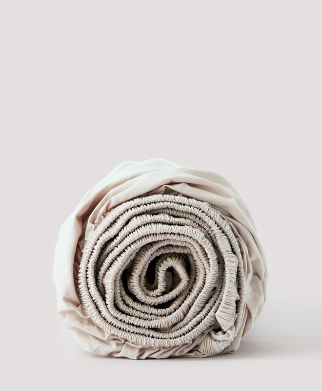 Pact Home Organic Cool-air Percale Fitted Sheet made with Organic Cotton, 100% natural fabric cotton bedding