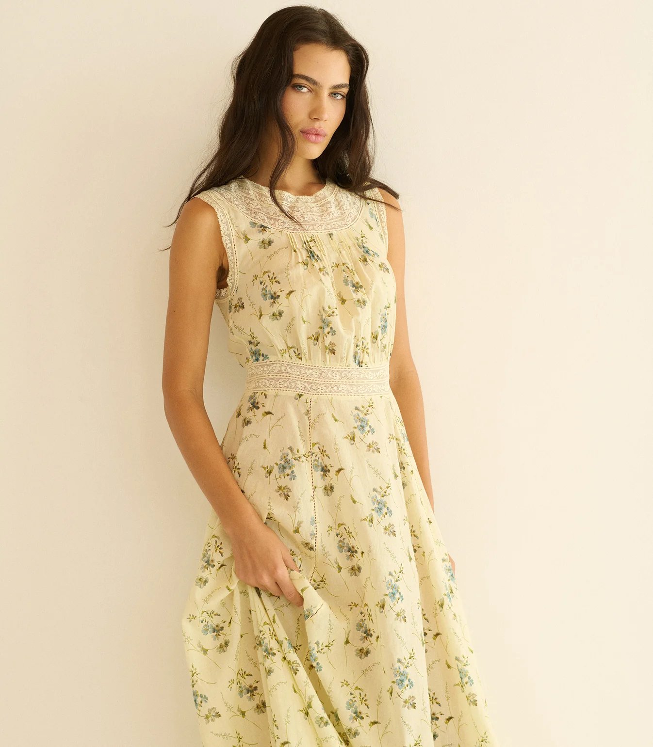 DOEN Liliane Dress - Sunshine Prairie Rose, 100% natural fabric dresses