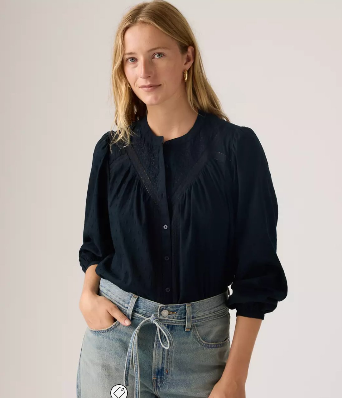 Levi's Cleo Long-sleeve Blouse – 100% natural cotton