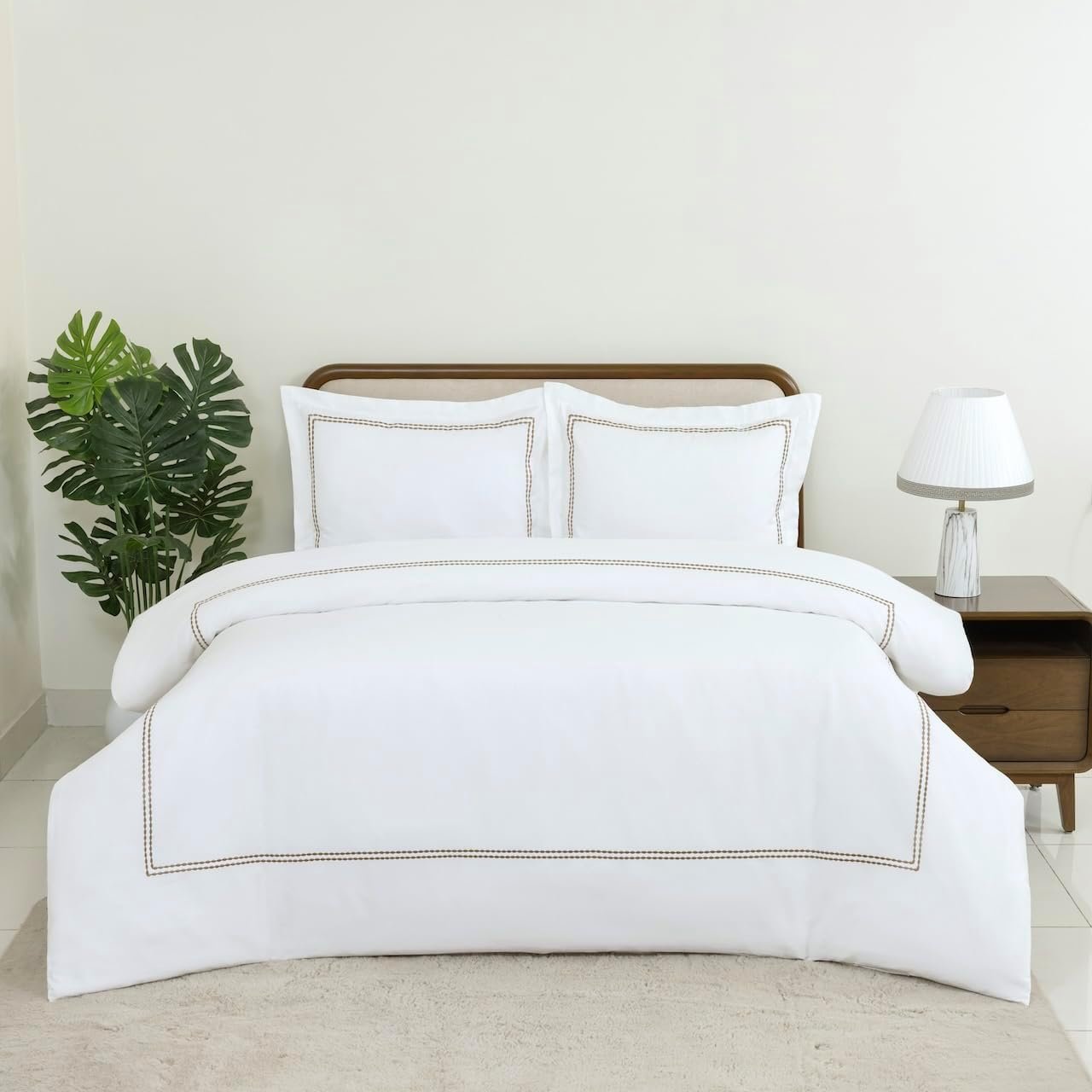 Amazon Amazon.com: Dreamology White Duvet Cover Bedding Set, Cotton Embroidered Duvet Cover, 100% natural fabric duvet covers & sets