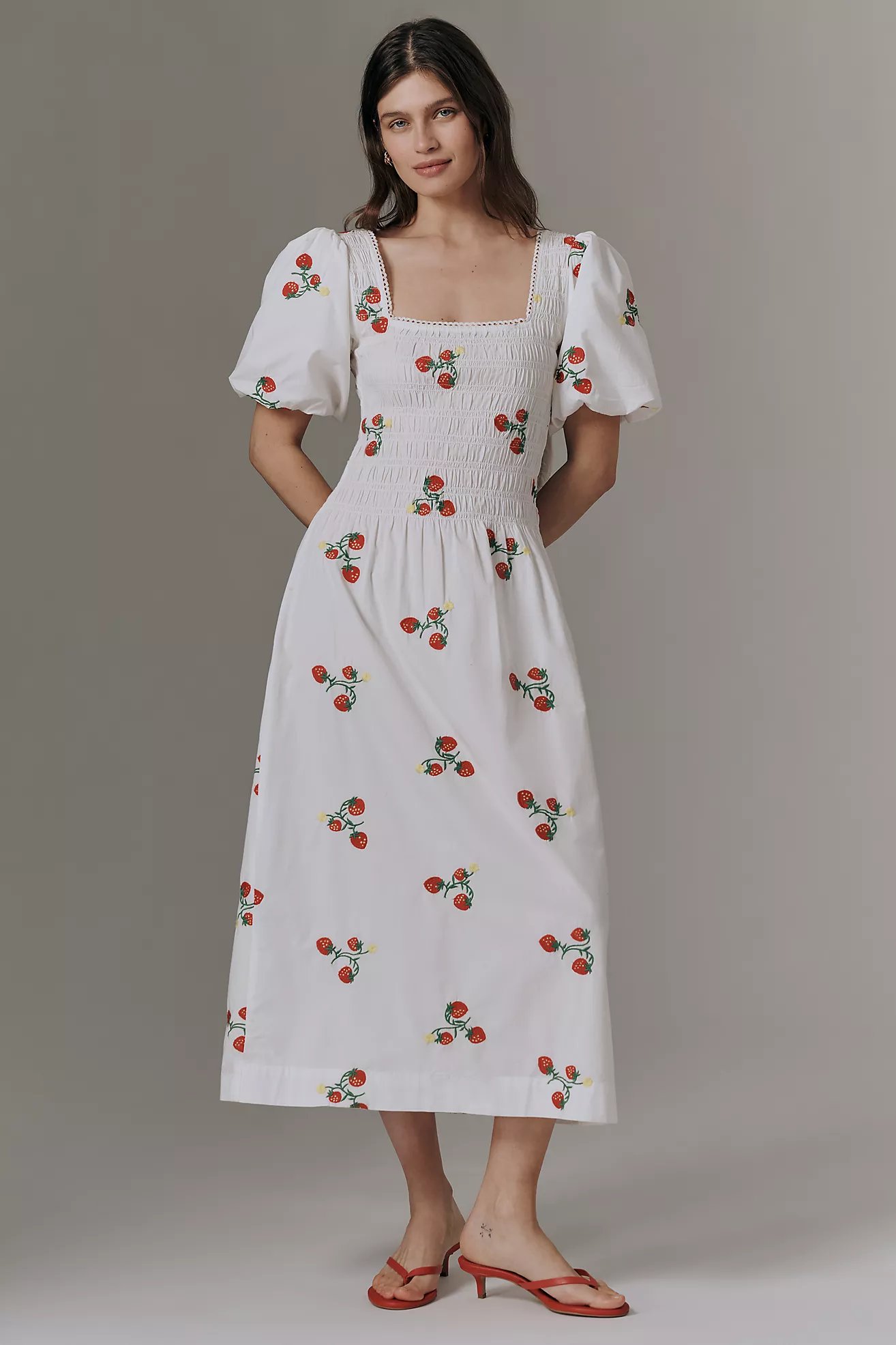 Damson Madder Lauren Midi Dress , 100% natural fabric dresses