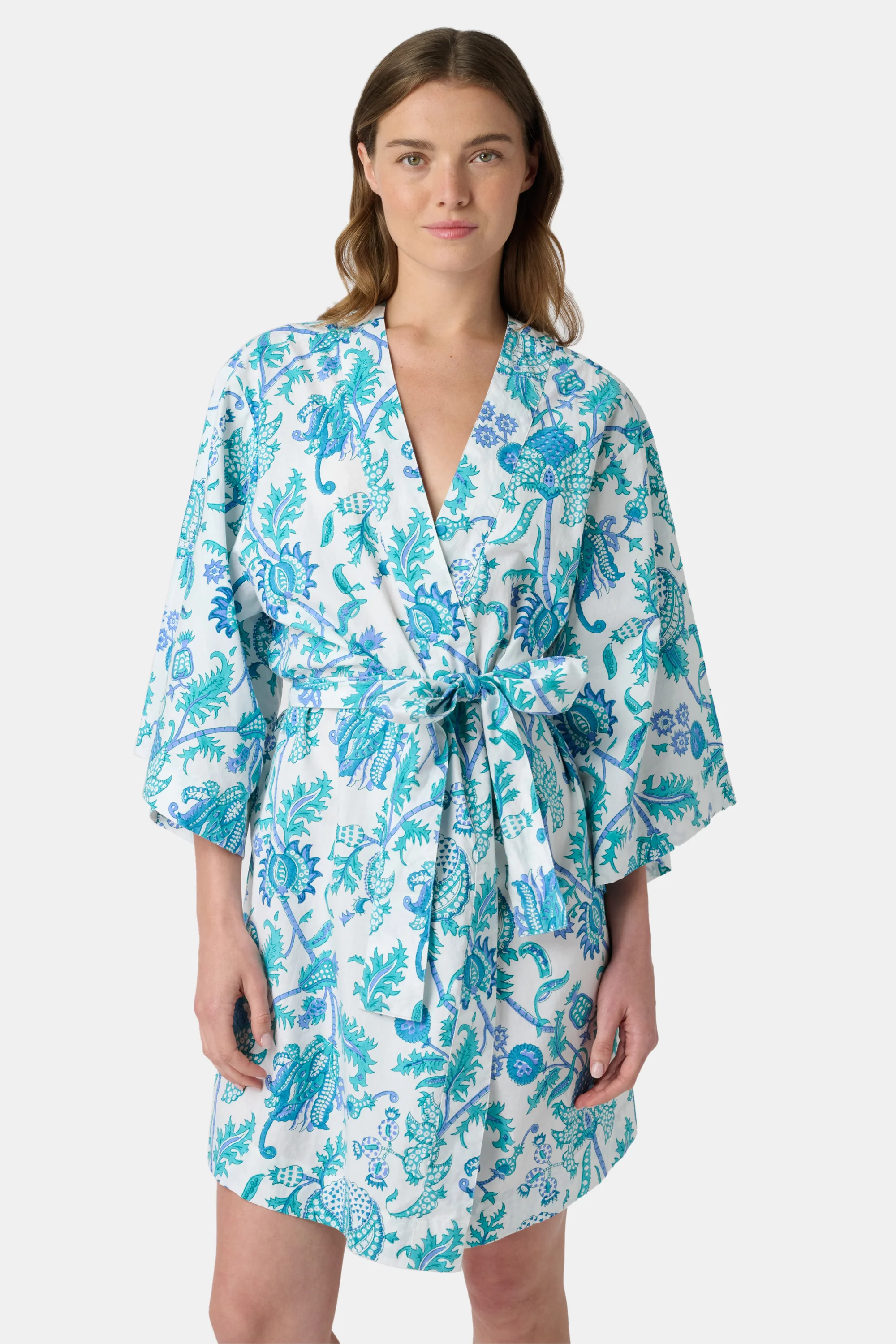 Roller Rabbit Amanda Kimono, 100% natural fabric robes