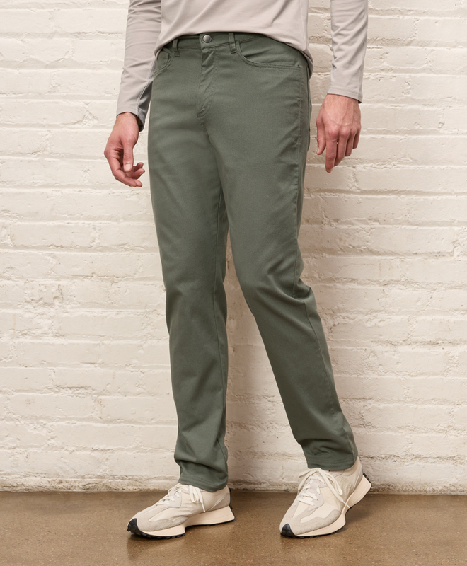 Pact Men’s Stretch Twill 5-pocket Pant made with Organic Cotton, 100% natural fabric pants