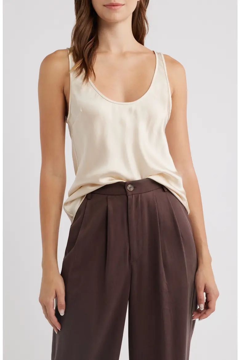 Reformation Veya Silk Top, 100% natural fabric tops