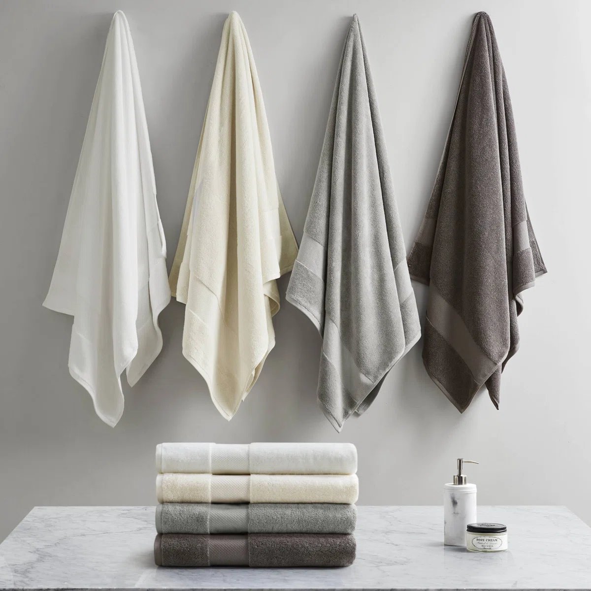 Birch Ln Turkish 100% Cotton Towel Set, 100% natural fabric bath towels