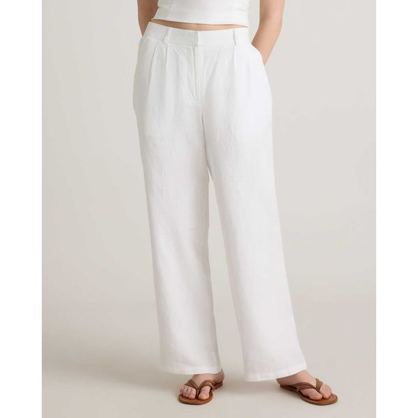 Quince 100% European Linen Pleated Trouser, 100% natural fabric pants