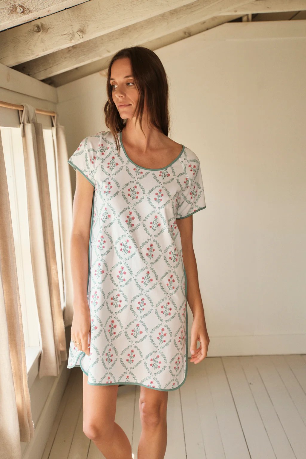 Lake Pajamas Pima Nightgown, 100% natural fabric pajamas