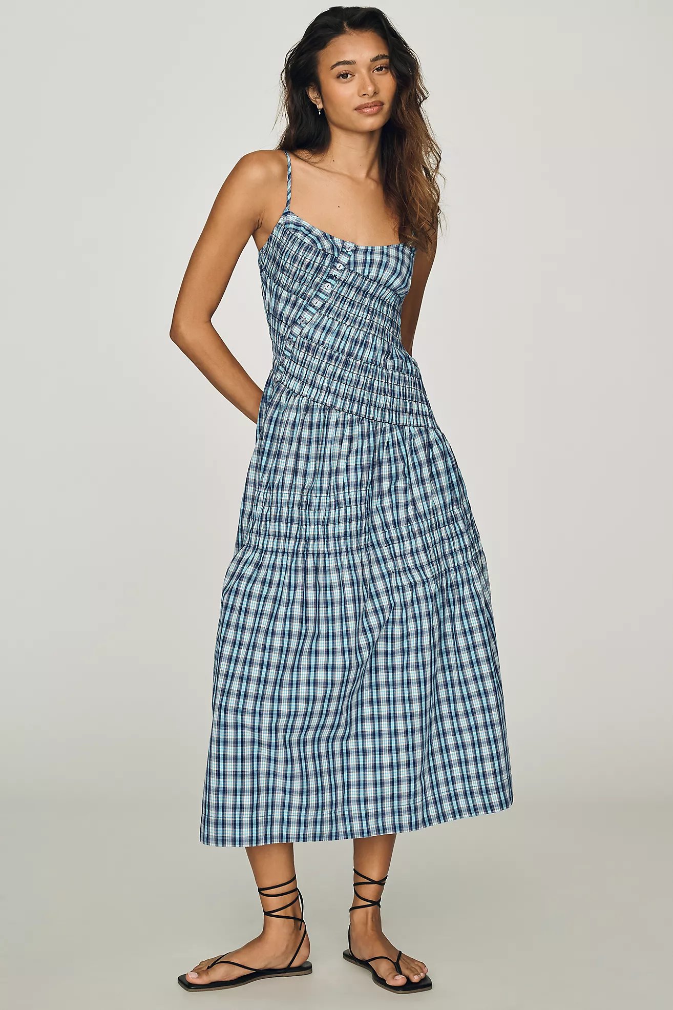 Damson Madder Damson Madder Lyra Midi Dress, 100% natural fabric dresses