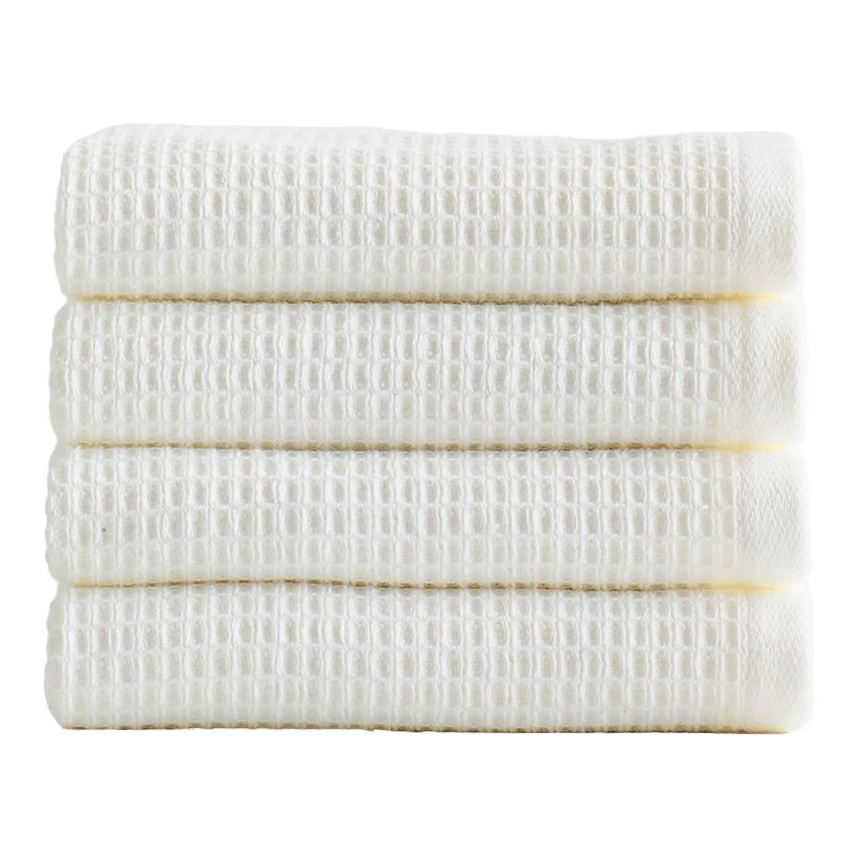 Quince Turkish Waffle Terry Washcloth (Set of 4) in Ivory, 100% natural fabric bath towels