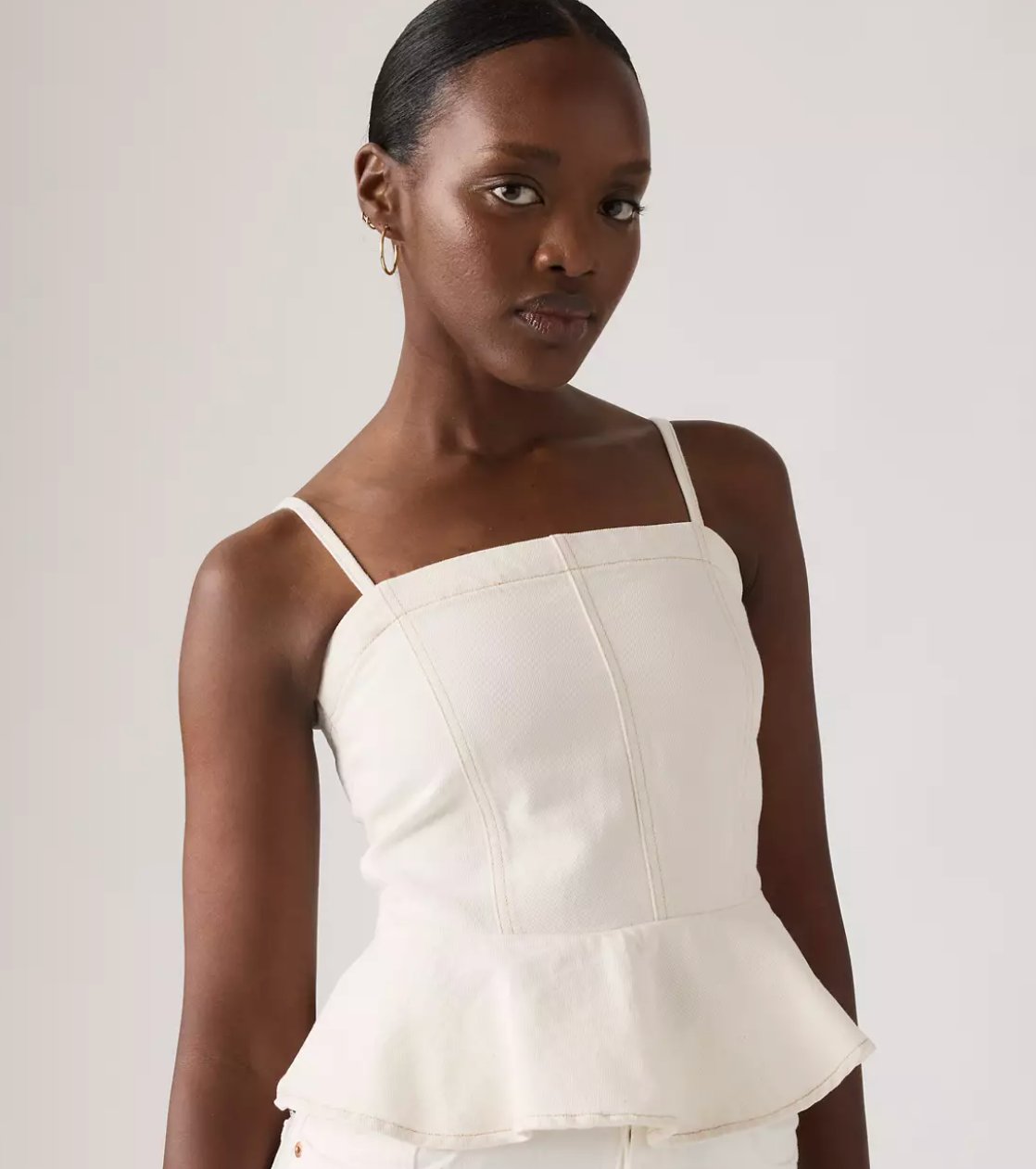 Levi's Anderson Flounce Lightweight Top, 100% natural fabric tops