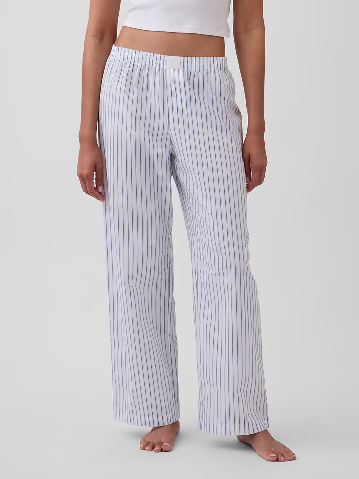 GAP MadeSoft Poplin PJ Pants, 100% natural fabric pajamas
