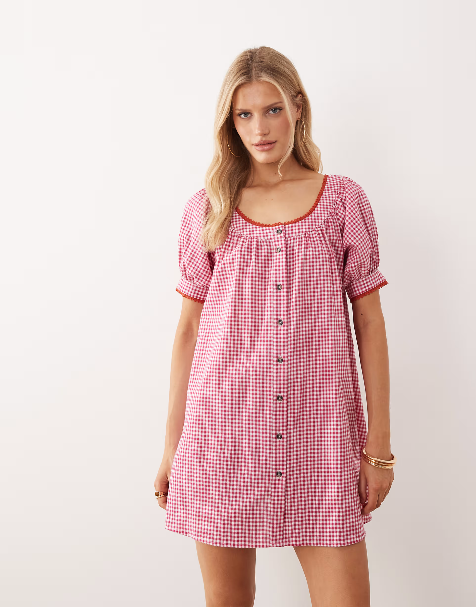 ASOS Babydoll button down mini , 100% natural fabric dresses