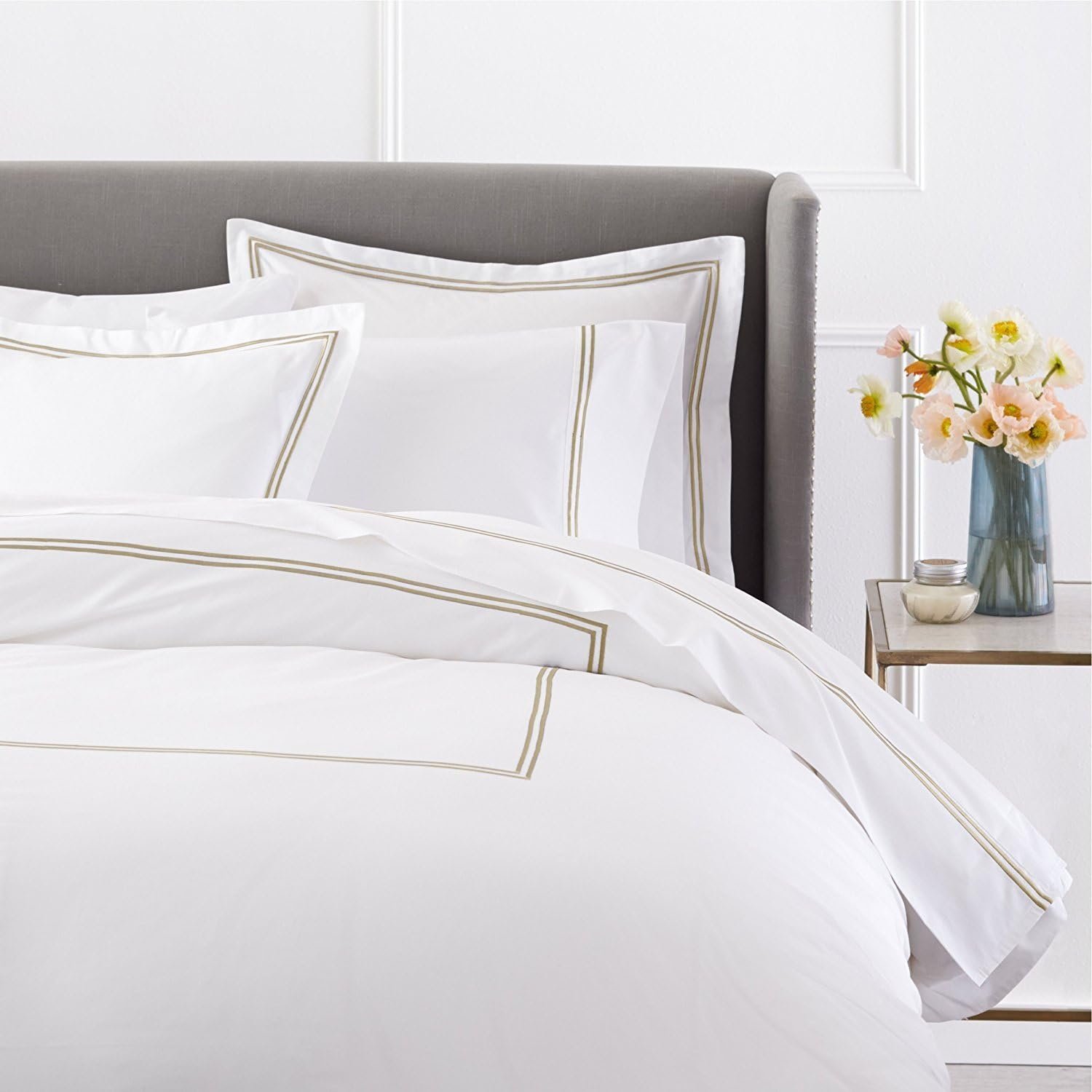 Amazon Amazon.com: Ella Jayne Duvet Cover Queen Size (3 Pieces), 100% Cotton Percale, Full/Queen, Soft, Breathable & Lightweight, Including Duvet Cover (1 Piece) 90 x 90 Inches with 2 Pillow Shams (Navy Design), 100% natural fabric duvet covers & sets