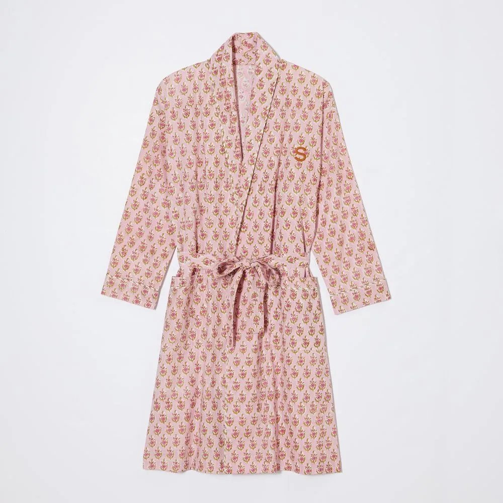Mark & Graham Block Print Robe, 100% natural fabric robes