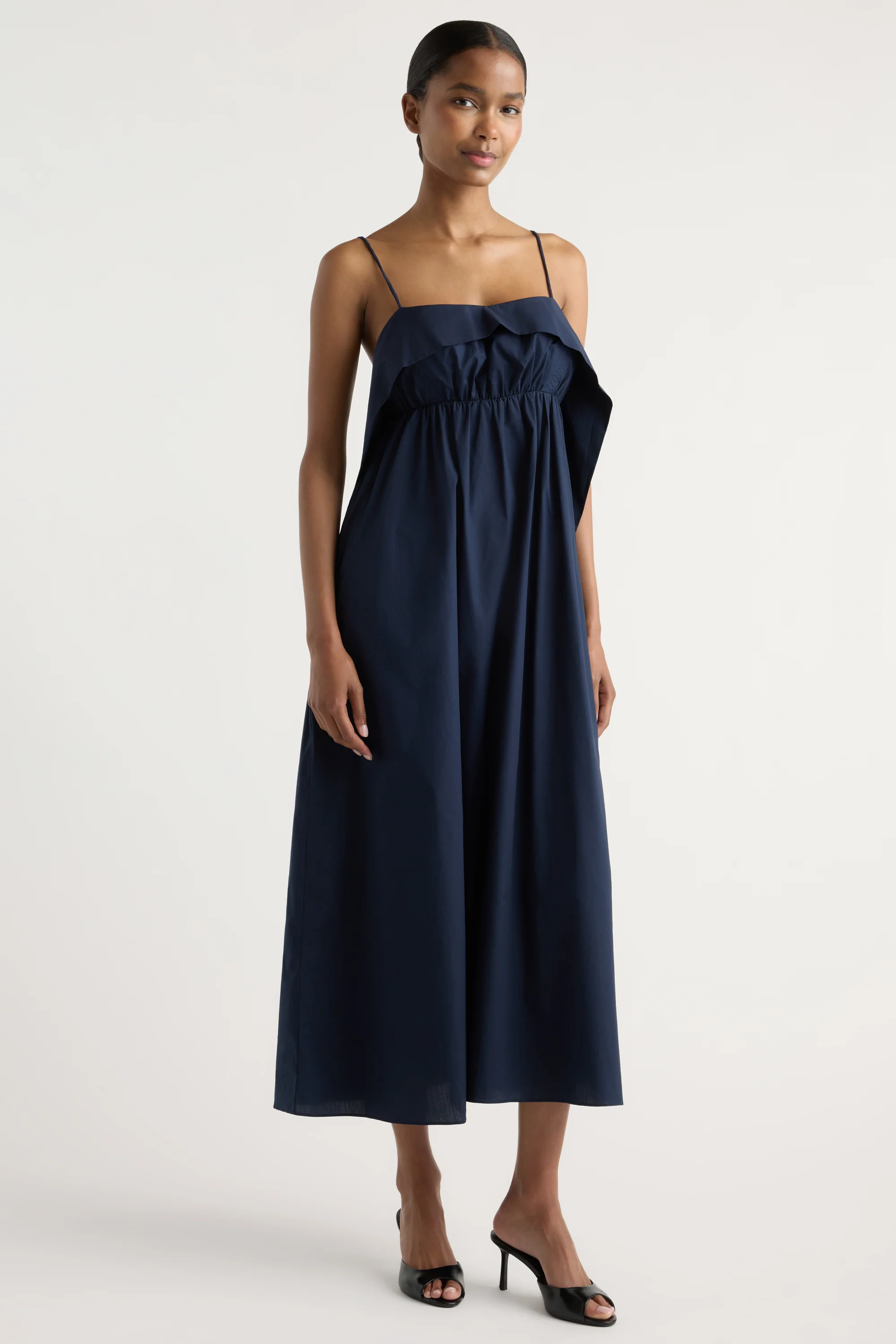 Modern Citizen Astrid Organic Cotton Foldover Dress, 100% natural fabric dresses