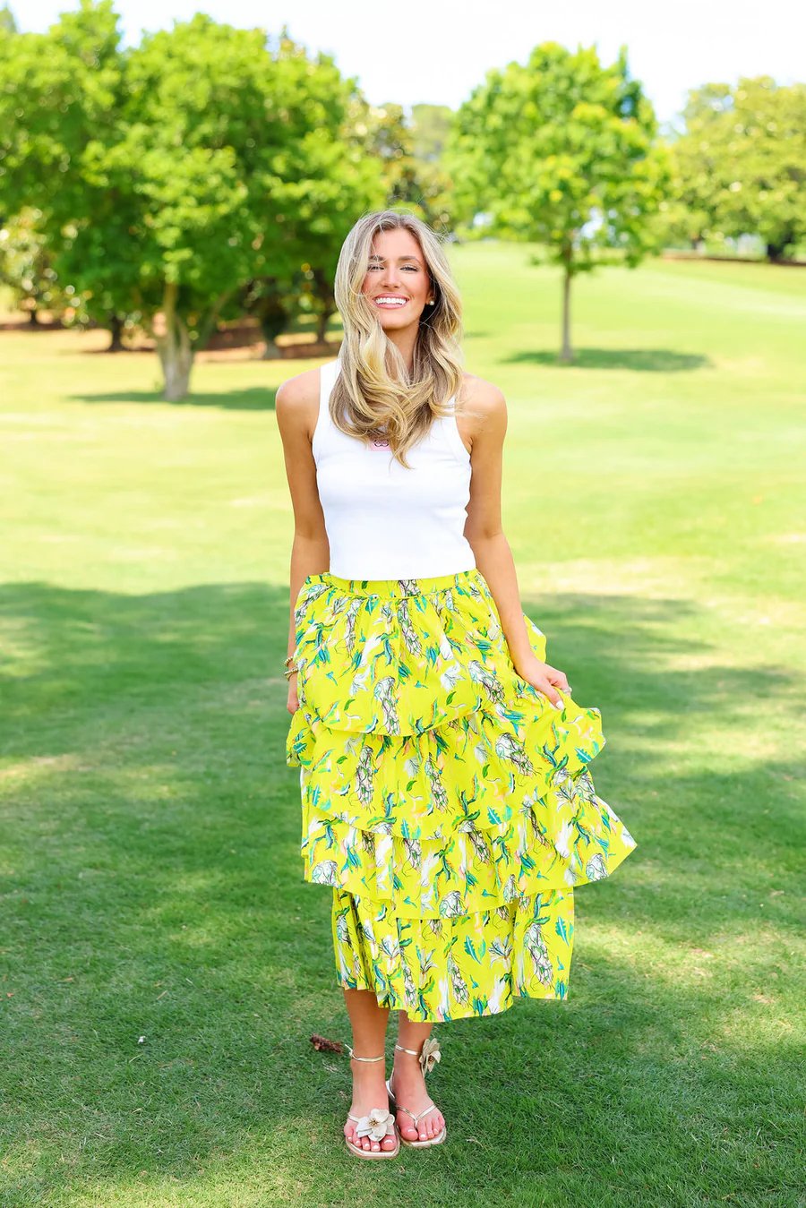 Cocolillys Reese Maxi Skirt - Yellow, 100% natural fabric skirts