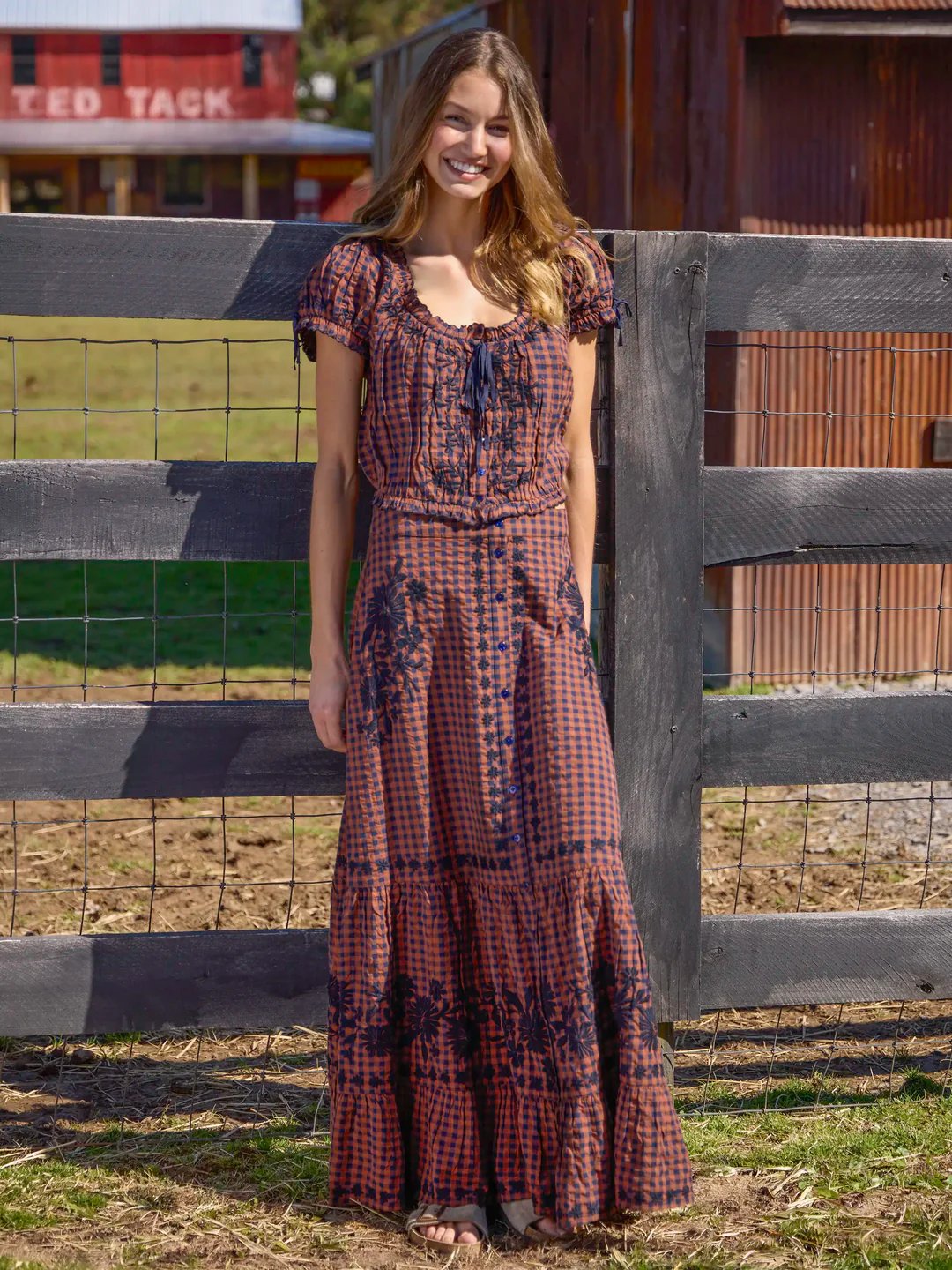 Natural Life Free Fallin' Embroidered Cotton Maxi Skirt, 100% natural fabric skirts