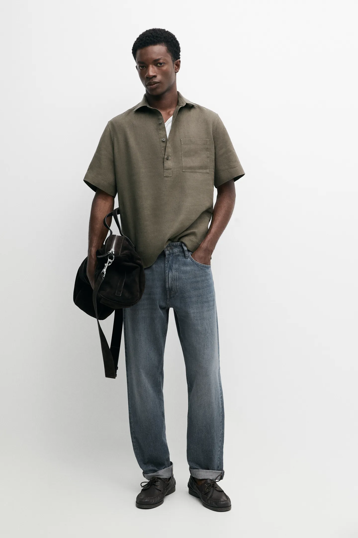Massimo Dutti 100% linen short sleeve shirt, 100% natural fabric shirts