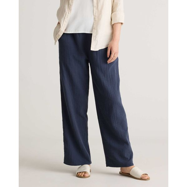 Quince 100% Organic Cotton Gauze Straight Leg Pants, 100% natural fabric pants