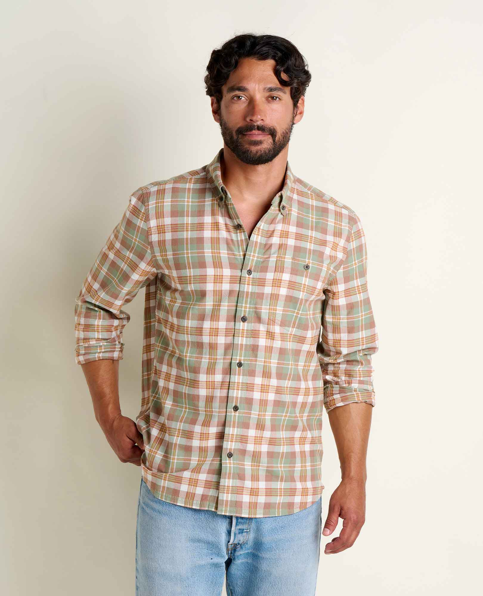 Toad&Co Men's Airscape Long Sleeve Shirt, 100% natural fabric shirts
