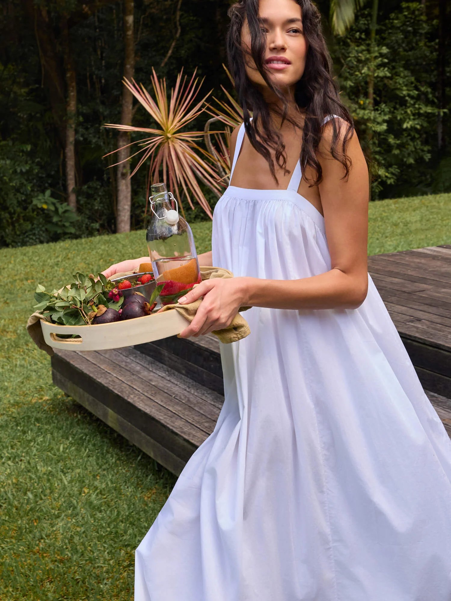 Faherty Coastal Poplin Emmy Dress - White, 100% natural fabric dresses