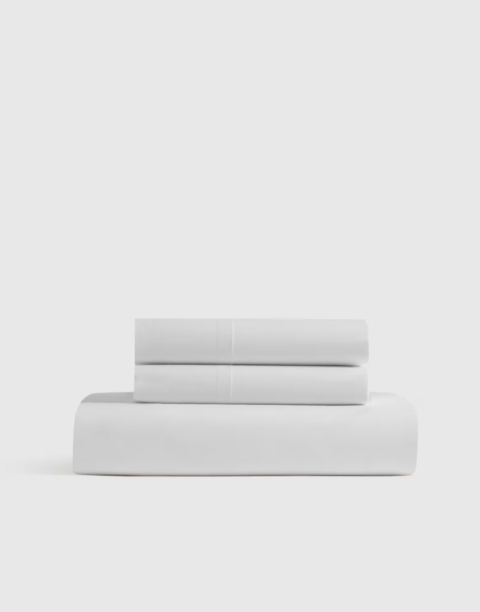 Quince Organic Crisp Percale Fitted Sheet Set in White, 100% natural fabric cotton bedding