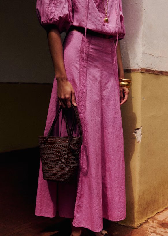 Sézane Soelle Skirt, 100% natural fabric skirts