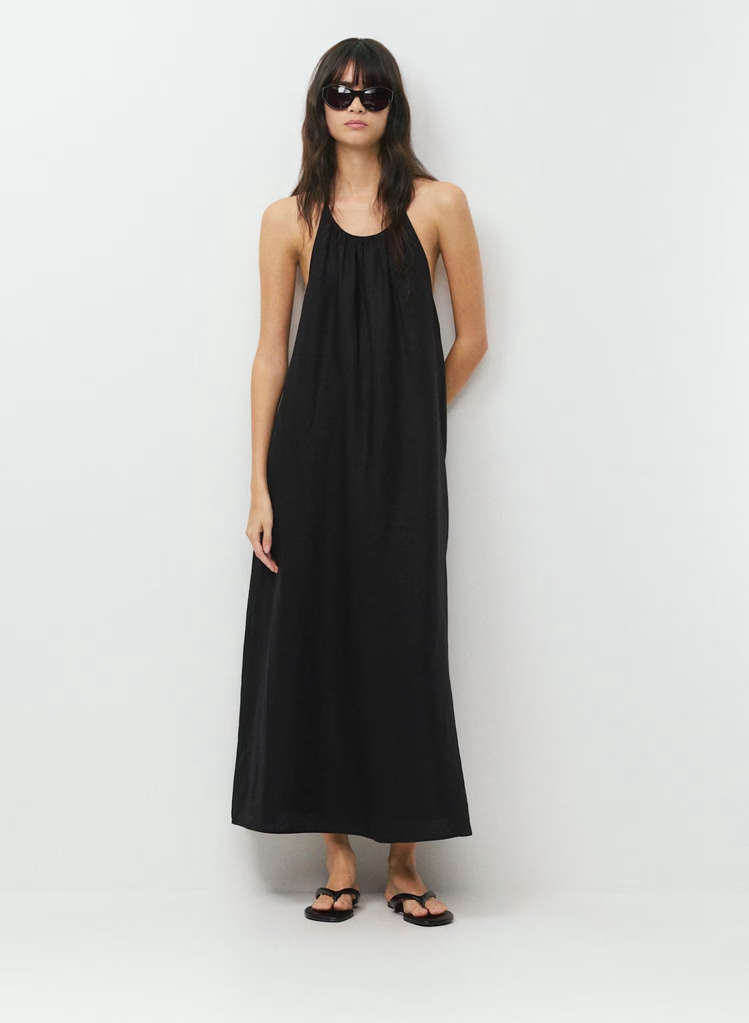 Aritzia Sunpost Linen Halter Dresss, 100% natural fabric dresses